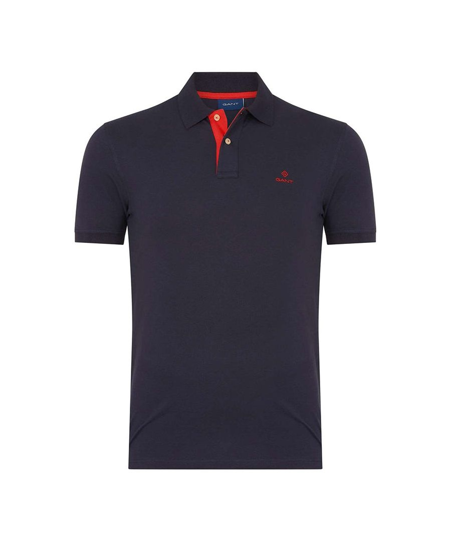 CONTRAST COLLAR PIQUE SS RUGGER