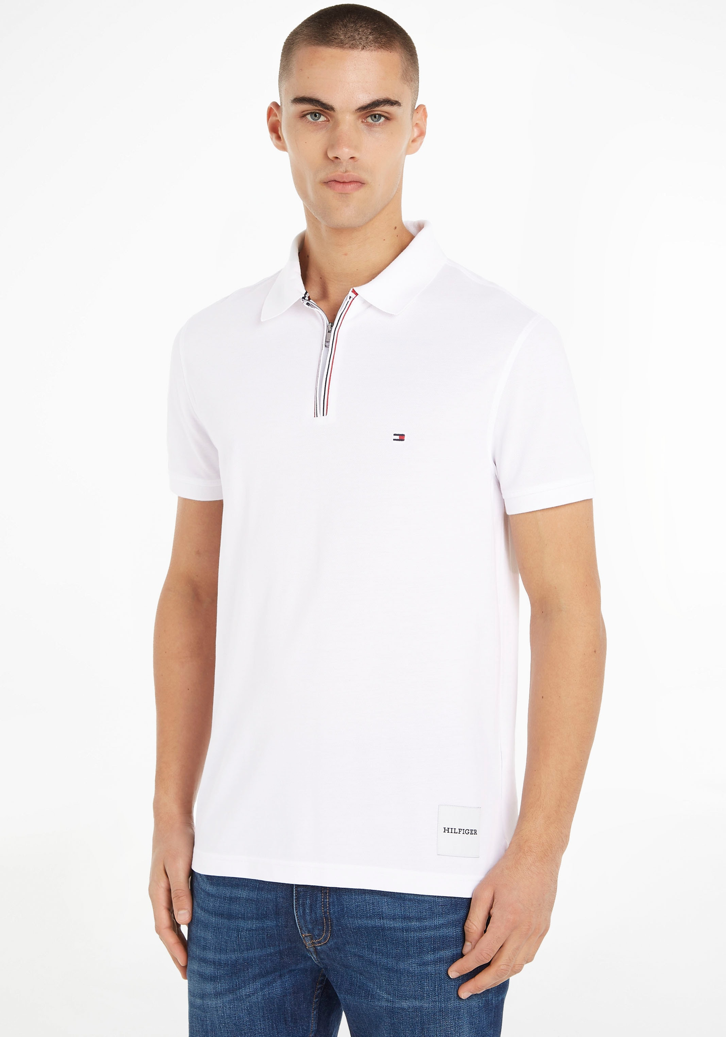 RWB ZIP TIP SLIM POLO