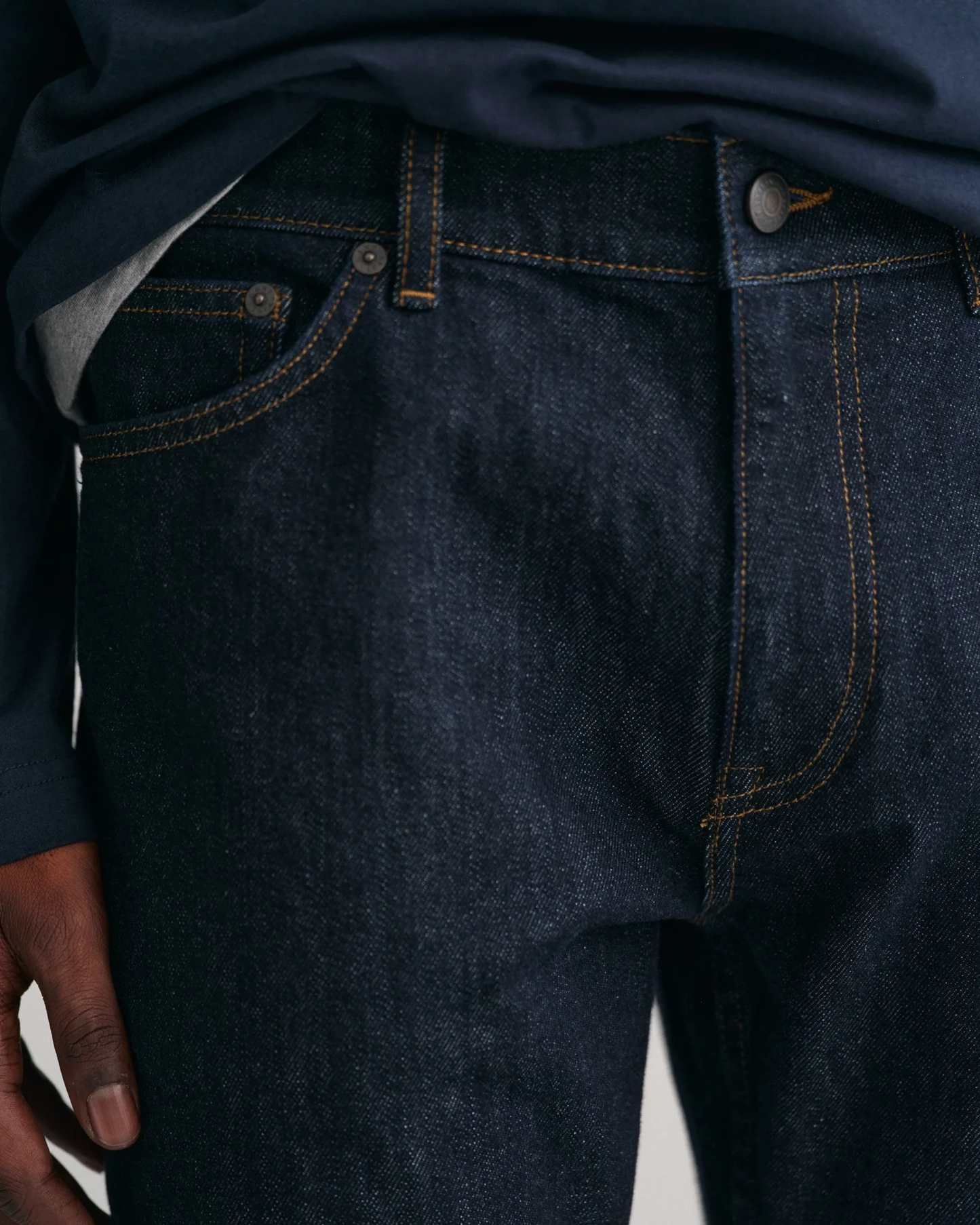 GANT Erkek Lacivert Regular Fit Jean Pantolon