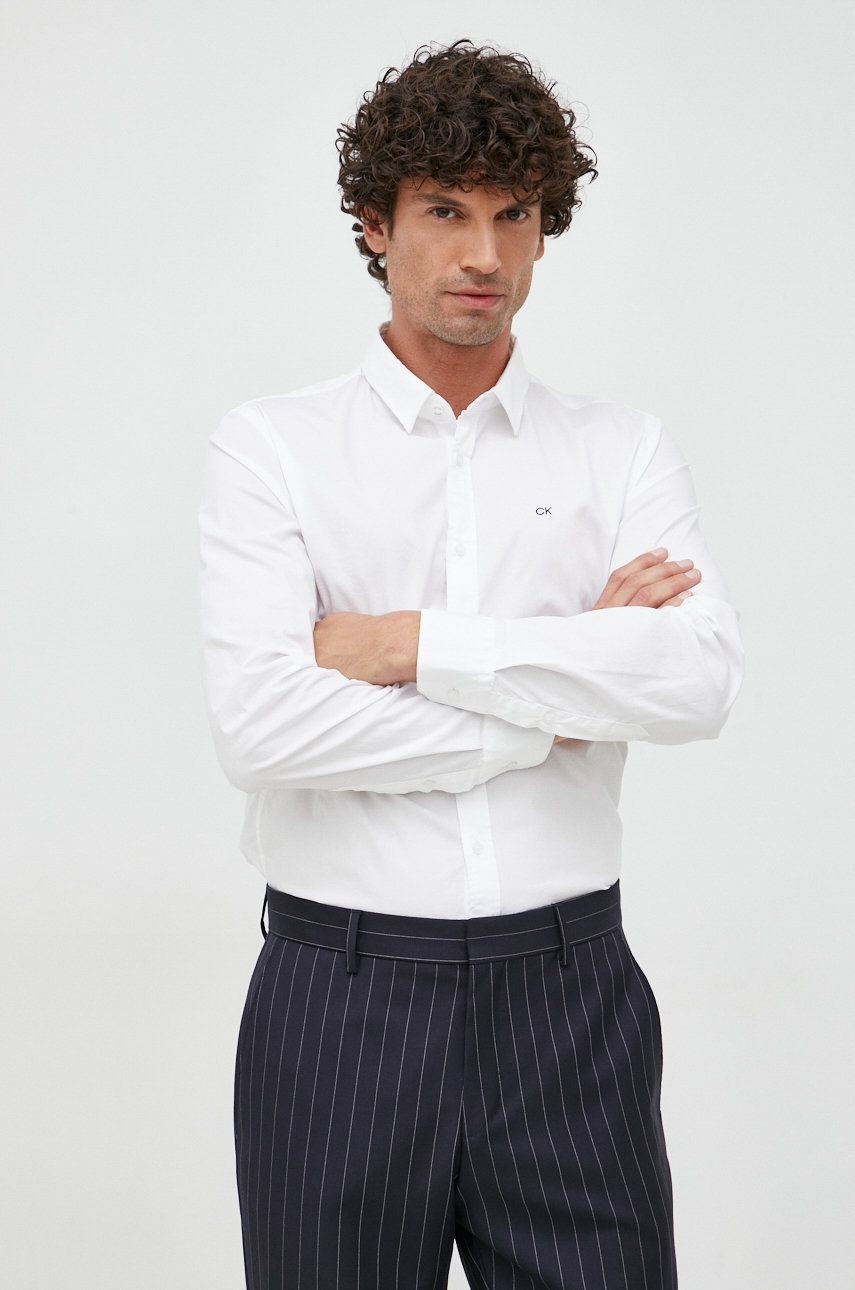 POPLIN STRETCH SLIM SHIRT