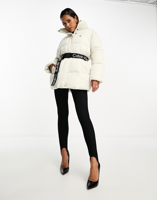 BELTED LONG PUFFER