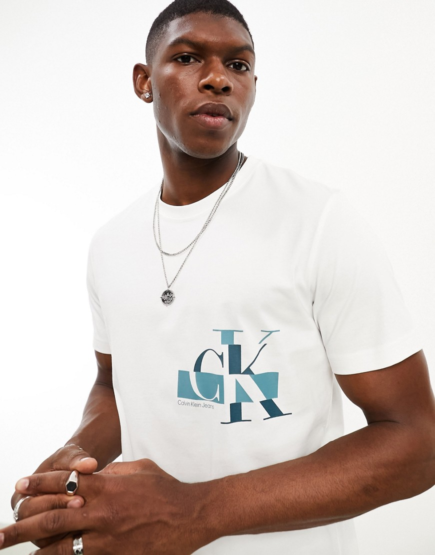 GLITCHED CK LOGO TEE