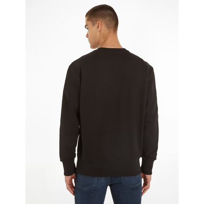 WOVEN TAB CREW NECK