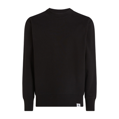 WOVEN TAB CREW NECK