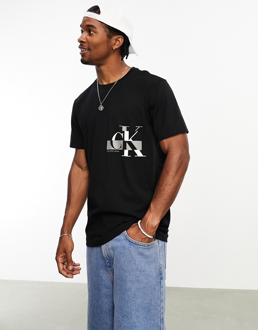 GLITCHED CK LOGO TEE