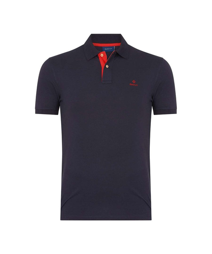 CONTRAST COLLAR PIQUE SS RUGGER