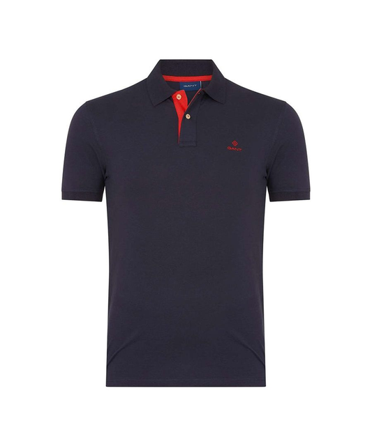 CONTRAST COLLAR PIQUE SS RUGGER