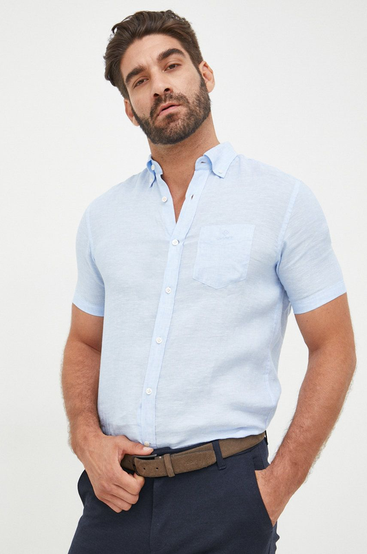 D2. REG LINEN SHIRT SS BD