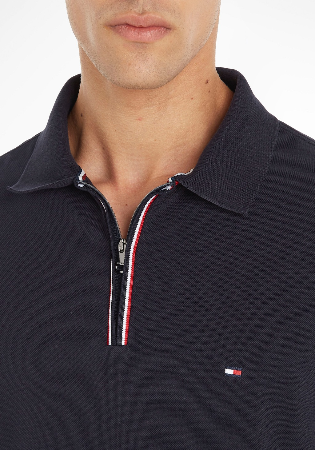 RWB ZIP TIP SLIM POLO